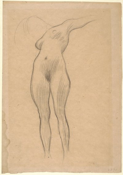 Floating Woman with Outstretched Arm (Study for Medicine) by Gustav Klimt